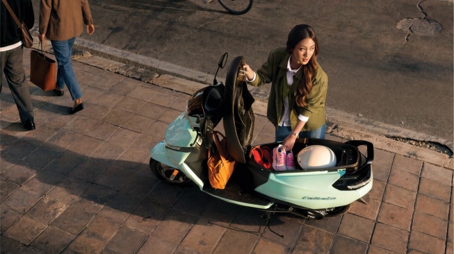 TVS Callisto 110 terbaru memiliki bagasi lebih luas. [Dok TVS Motor Company Indonesia]