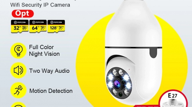 Popcorn CCTV Lampu V380 Pro (Shopee)