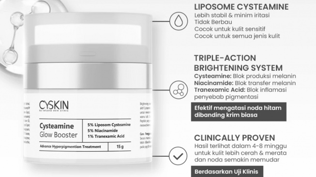 Cyskin Cysteamine Glow Booster (Shopee)