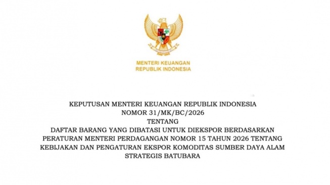 Menkeu Purbaya Resmi Tetapkan Daftar Batubara yang Dibatasi Ekspornya