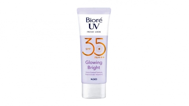 Biore UV Fresh Look Sunscreen Glowing Bright SPF 35 PA +++ (Shopee)