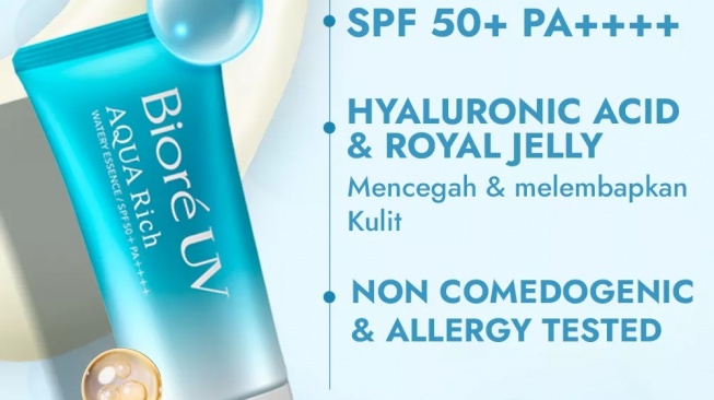 Biore UV Aqua Rich Watery Essence SPF 50 PA++++ (Shopee)