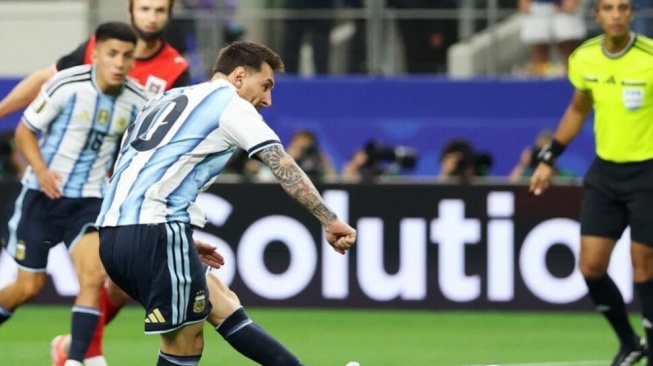 Lionel Messi Gagal Penalti, Argentina Tertinggal 0-1 dari Mesir [Tangkap layar X]