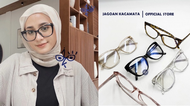 Jagoan Kacamata Cat Eye untuk wajah bulat (shopee/jagoan kacamata)