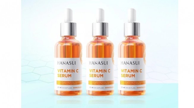 Hanasui Vitamin C Serum untuk flek hitam usia 40 tahun (shopee)