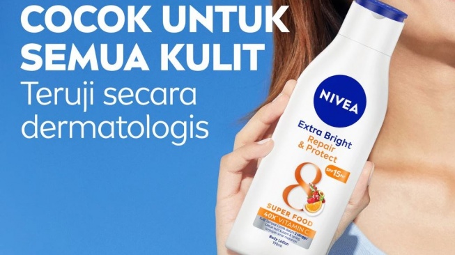 Lotion untuk mencerahkan kulit. (Shopee)