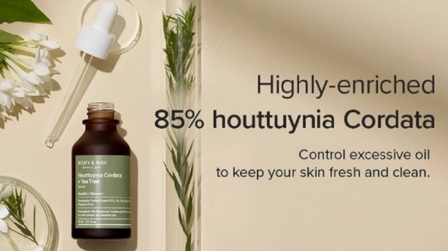 MARY & MAY Hottuynia Cordata + Tea Tree Serum (Shopee)