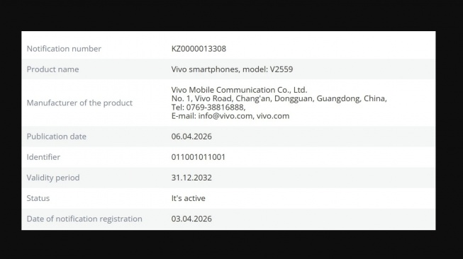 Bocoran Vivo X Fold 6. [Gizmochina]