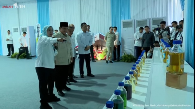 Prabowo Resmikan Biodiesel B50. (tangkap layar)
