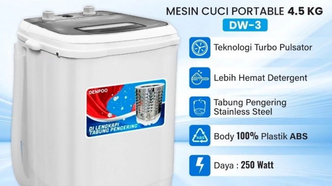 Denpoo Mesin Cuci Portable DW 3 (Shopee)