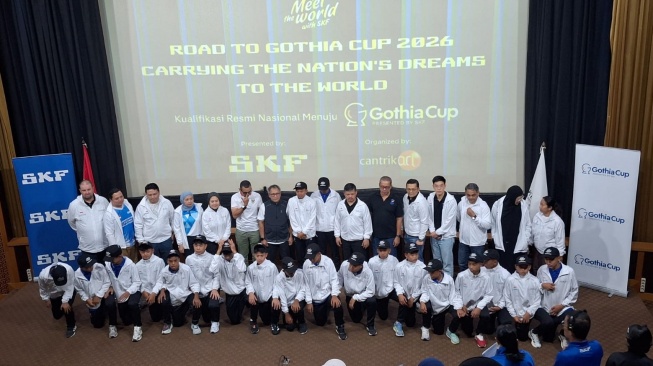 Konferensi Pers APC menuju Gothia Cup 2026 (Suara.com/Adie Prasetyo Nugraha)