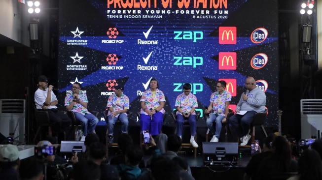 Project Pop akan menggelar konser merayakan 30 tahun berkarya di Tennis Indoor Senayan, Jakarta pada 8 Agustus 2026. [Northstar Entertainment]