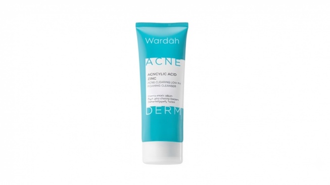 Wardah Acnederm Facial Wash Salicylic Acid Zinc Acne Clearing Low pH Foaming Cleanser