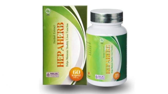 Hepaherb merupakan obat tradisional yang diproduksi dari kombinasi empat tanaman herbal pilihan, yaitu temulawak, kunyit, sambiloto, dan asam jawa. [Dok Pribadi]