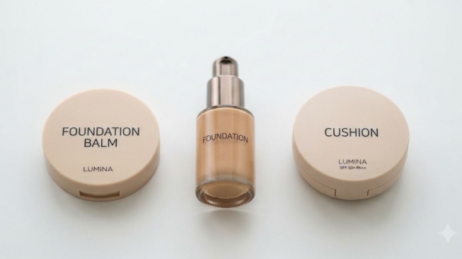 Foundation Balm, Foundation, dan Cushion Bedanya Apa? Cek Kelebihan Masing-Masing