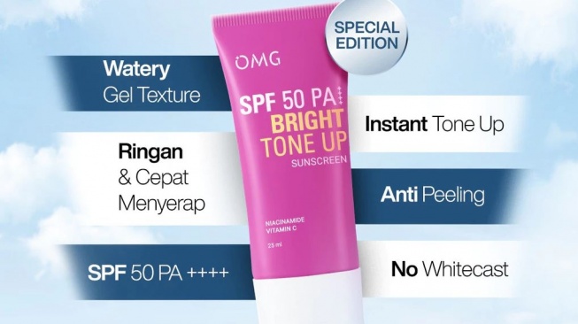 Tone up sunscreen yang bagus menurut review pengguna. (Shopee)