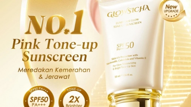 Tone up sunscreen yang bagus menurut review pengguna. (Shopee)