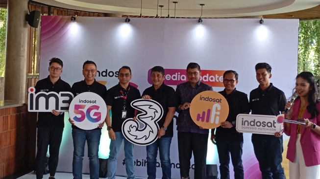 Indosat Ooredoo Hutchison dalam sesi media update di Denpasar, Rabu (16/7/2026)[Suara.com/Eviera Paramita Sandi] 