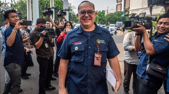 Direktur Utama PT Agrinas Pangan Nusantara (Persero) Joao Angelo De Sousa Mota tiba untuk mengikuti rapat bersama Presiden Prabowo Subianto, di Istana Kepresidenan, Jakarta, Rabu (15/7/2026). [ANTARA FOTO/Bayu Pratama S./kye]