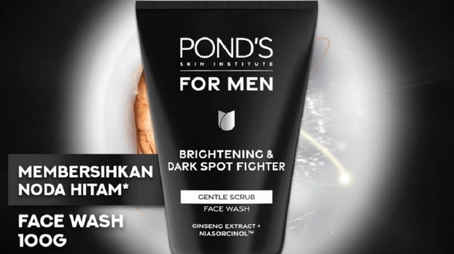 Pond's Men Brightening & Dark Spot Fighter Face Scrub (Shopee)