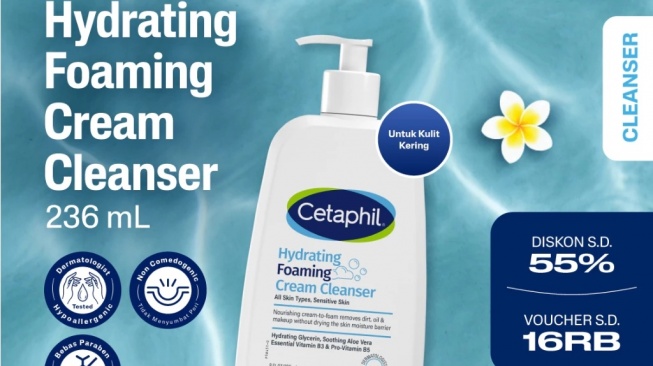 Cetaphil Hydrating Foaming Cream Cleanser (Shopee)