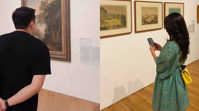 Museum date ala Ayu Ting Ting dan Kevin Gusnadi. (TikTok/ayutingting)
