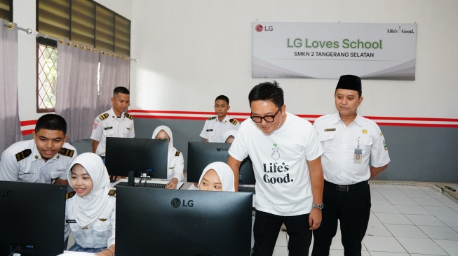LG Perkuat Pembelajaran Berbasis Teknologi di SMK, Kelas Multimedia Berstandar Industri Hadir