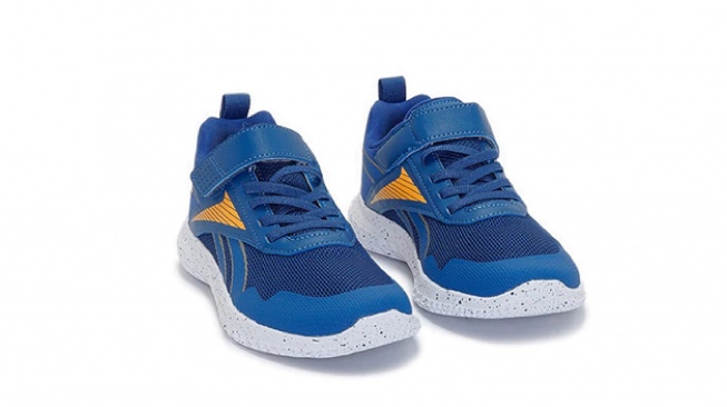 Reebok Rush Runner 5 Elastic Lace & Top Strap - sepatu lari anak (shopee)