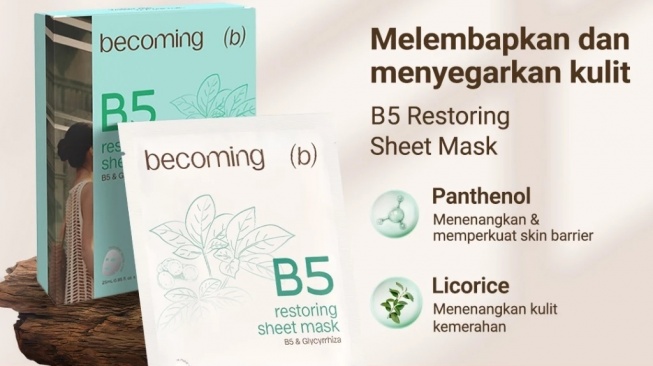 Becoming B5 Restoring Sheet Mask (Shopee)