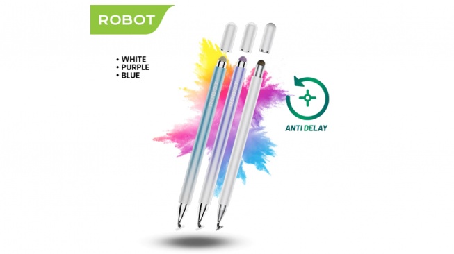 ROBOT Stylus Pen RSP01 Universal 2 in 1 (shopee)