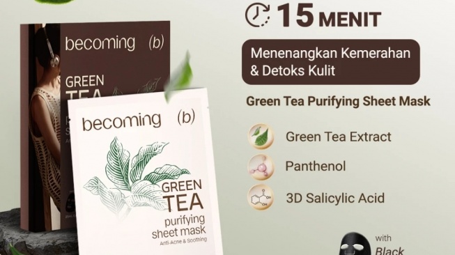 Becoming Green Tea Purifying Sheet Mask (Shopee)