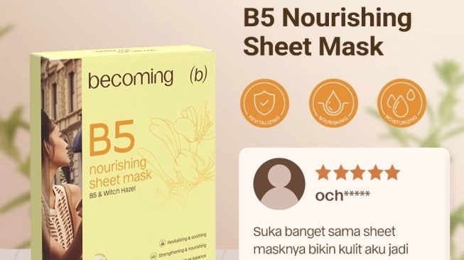 Becoming B5 Nourishing Sheet Mask (Shopee)