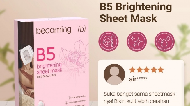 Becoming B5 Brightening Sheet Mask (Shopee)
