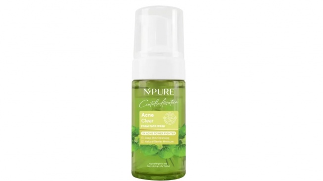 NPURE Centella Asiatica Acne Clear Foam Face Wash (Shopee)