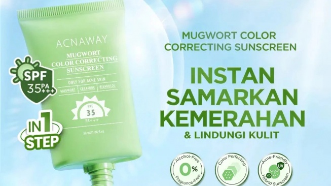 Acnaway Mugwort Color Correcting Sunscreen (Shopee)