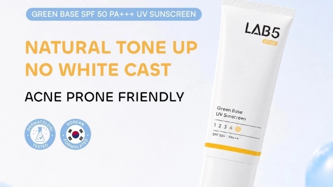 LAB5 Green Base SPF 50 PA+++ UV Sunscreen (Shopee)