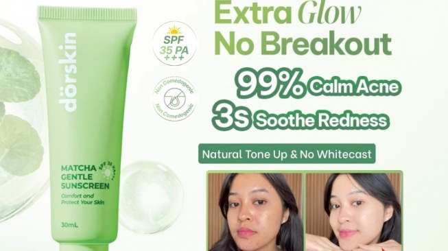 Dorskin Matcha Gentle 2in1 Tone Up Sunscreen (Shopee)