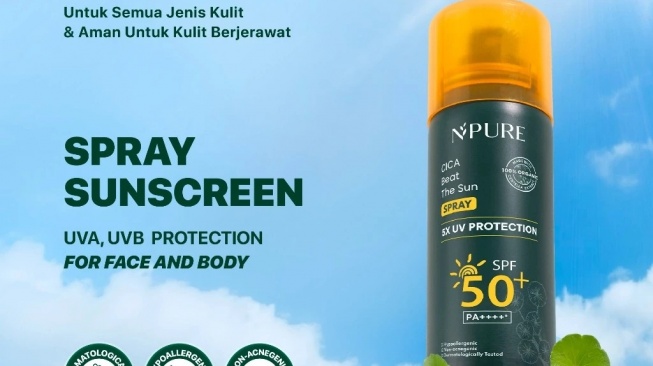 NPURE Sunscreen Spray Cica Beat The Sun (Shopee)