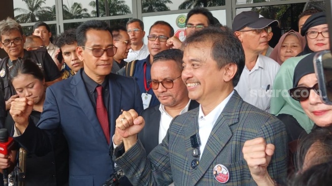 Peradilan Roy Suryo ditolak PN Jaksel lagi. (Suara.com/Dea)