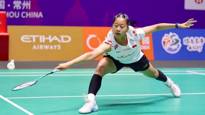 Putri KW lolos ke 16 besar China Open 2026 usai mengalahkan Han Qian Xi. Ia membidik semifinal Super 1000 pertama dalam kariernya. [Dok. PBSI]