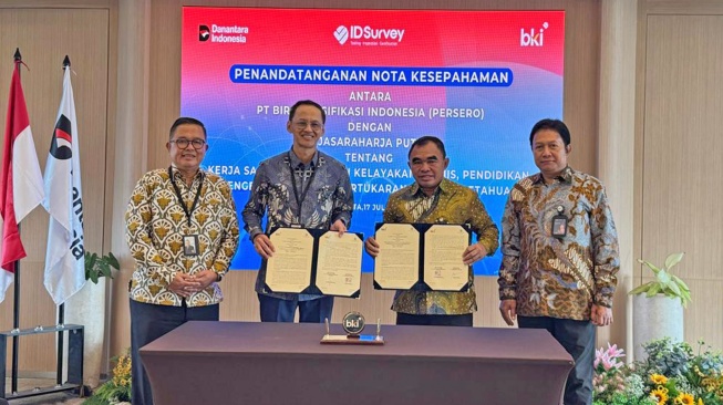 PT Biro Klasifikasi Indonesia (Persero) atau BKI menandatangani Nota Kesepahaman (Memorandum of Understanding/MoU) dengan PT Jasaraharja Putera di Kantor Pusat BKI, Jakarta, Jumat (17/7/2026). [handout]