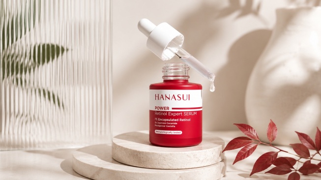 Review Hanasui Power Retinol Expert Serum, Hempas Flek Hitam dan Garis Halus Budget Murmer