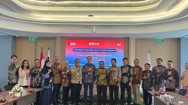 PT Biro Klasifikasi Indonesia (Persero) atau BKI menandatangani Nota Kesepahaman (Memorandum of Understanding/MoU) dengan PT Jasaraharja Putera di Kantor Pusat BKI, Jakarta, Jumat (17/7/2026). [handout]