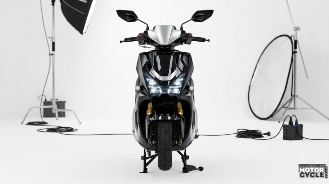 Paten desain motor listrik Yamaha. (AMCN, dirender ulang dengan AI)