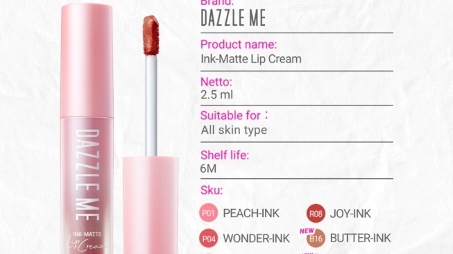 Dazzle Me Ink Matte Lip Cream Shade Worth Ink (Shopee)
