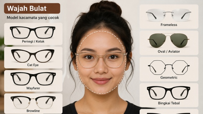 Wajah Bulat Sering Insecure? 10 Model Kacamata Ini Ampuh Bikin Muka Tirus Seketika!