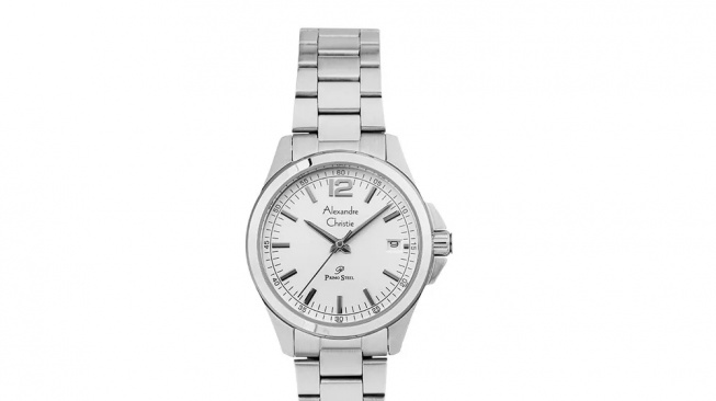 Alexandre Christie Primo Steel AC 1031 LD BSSSL Ladies Silver Dial Stainless Steel Strap