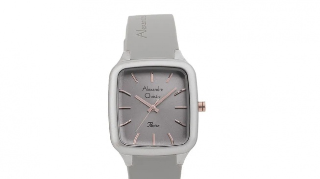 Alexandre Christie Passion AC 2A08 LH RRGGR Ladies Grey Dial Light Grey Rubber Strap