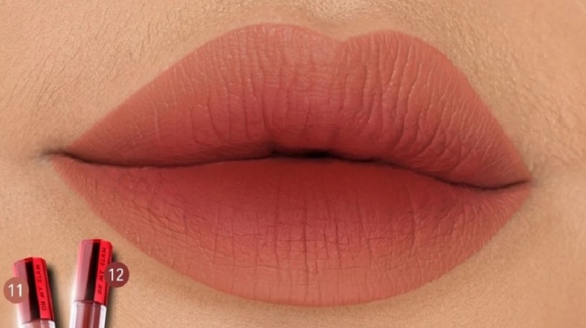 OMG Mattelast Lip Cream Red Choco Ombre (Shopee)