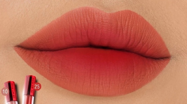 OMG Mattelast Lip Cream Bright Red Ombre (Shopee)
